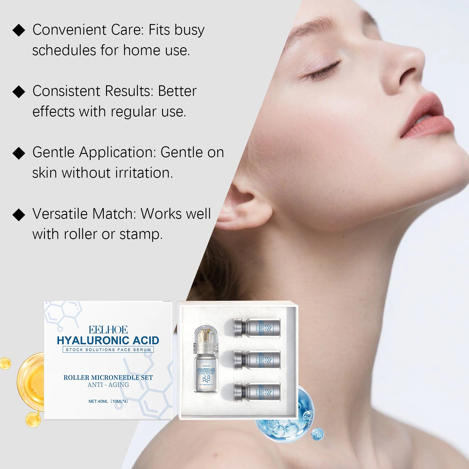 Set Sérum con Microagujas y Niacinamida 40ml – Hidratante y Reparador de Barrera Cutánea