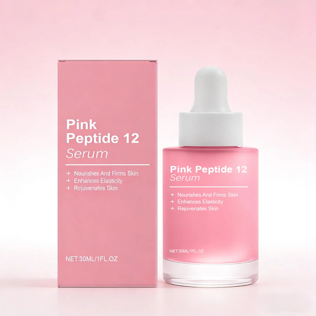 Sérum Facial Pink Peptide 12 con Niacinamida – Efecto Glass Skin Coreano