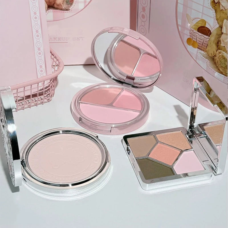 Set de Maquillaje Multipropósito ART VALUE 7 Piezas – Labiales, Polvos, Blush y Sombras
