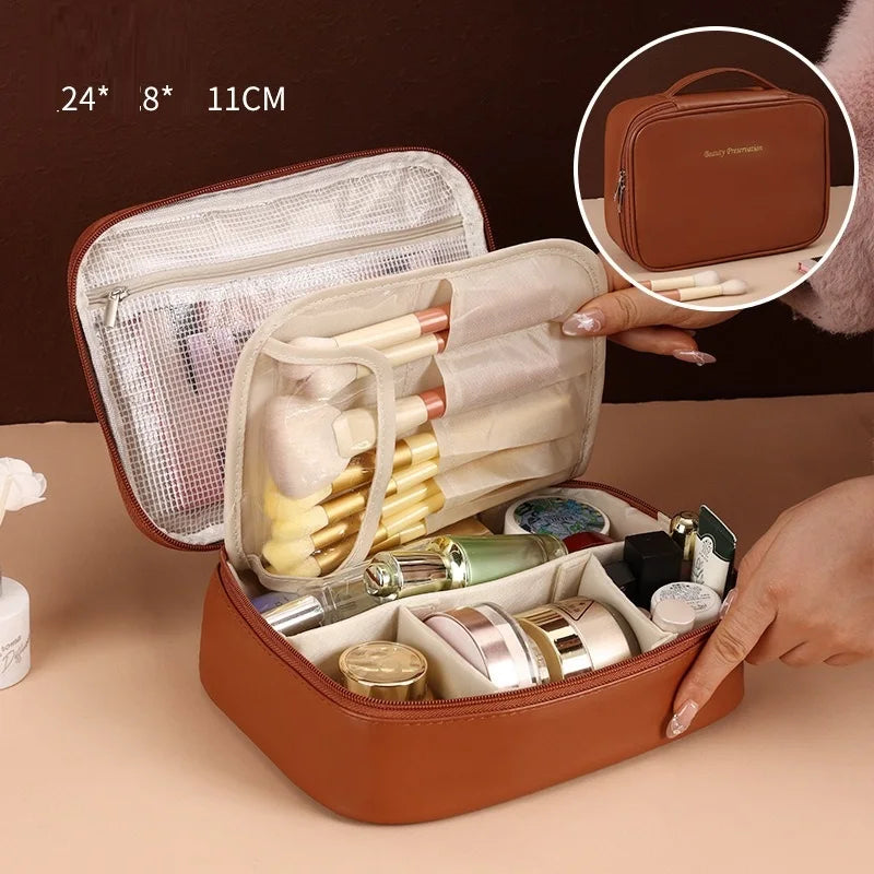 Neceser de Viaje de Lujo en Piel Sintética – Gran Capacidad y Diseño Elegante