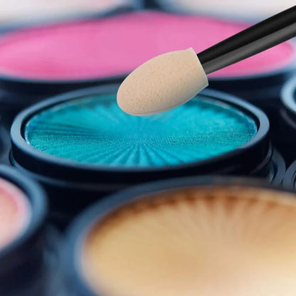 Set de 120 Aplicadores de Sombra Desechables con Estuche – Doble Punta para Maquillaje Profesional