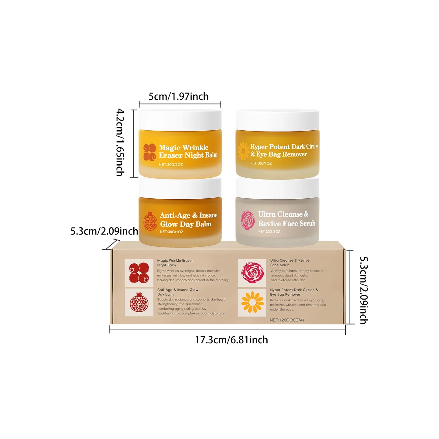 Kit de Skincare Día y Noche – Hidratación, Barrera Cutánea y Cuidado Completo de Rostro y Ojos