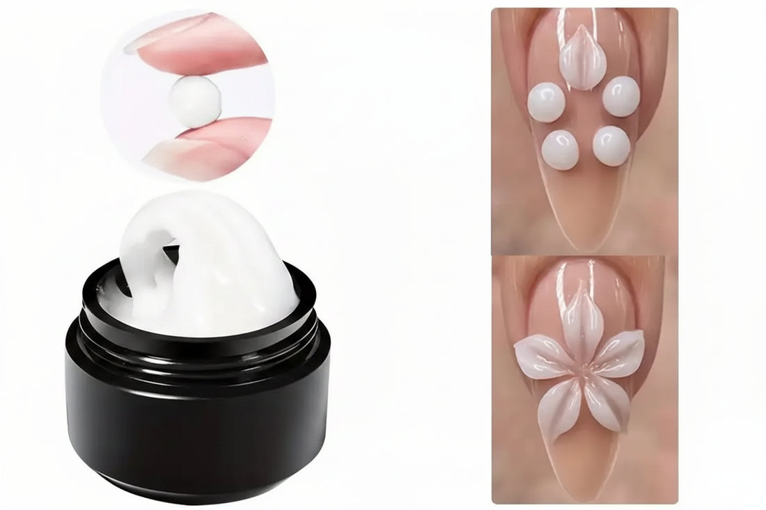 Gel de Uñas 3D Escultórico (Capa Dura No Pegajosa para Diseños en Relieve, Lazos y Nail Art)