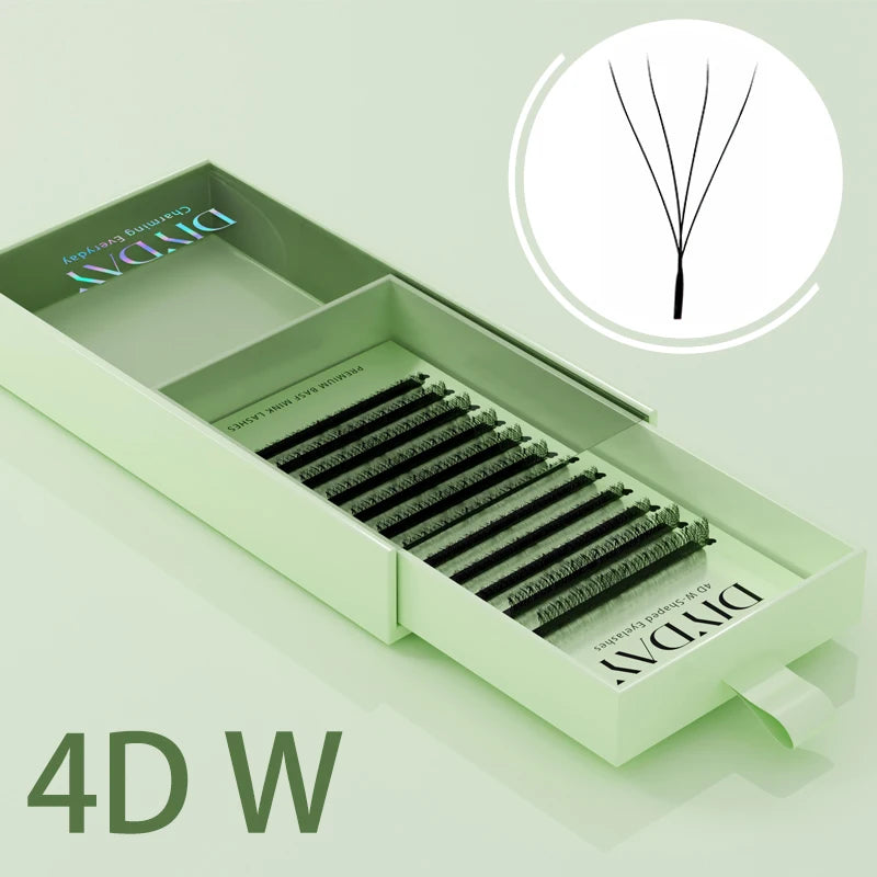 Extensiones de Pestañas en Forma de W DIYDAY (Efecto Volumen 3D, 4D, 5D, 6D, 7D, 8D, Ligeras y Naturales)