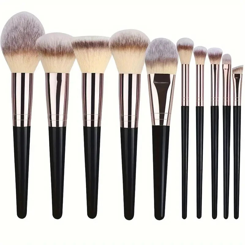 Professionelles Make-up Pinselset, weiche Pinsel für Puder, Lidschatten und Concealer (10-20 Stück)