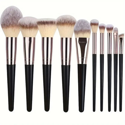 Professionelles Make-up Pinselset, weiche Pinsel für Puder, Lidschatten und Concealer (10-20 Stück)