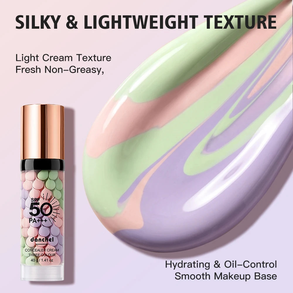 Corrector Tricolor en Crema – Base Iluminadora, Correctora y Prebase Facial 40g