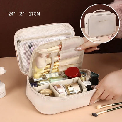 Neceser de Viaje de Lujo en Piel Sintética – Gran Capacidad y Diseño Elegante