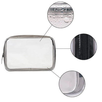 Transparente Make-up-Tasche, wasserdichter tragbarer Kosmetik- und Kulturbeutel-Organizer