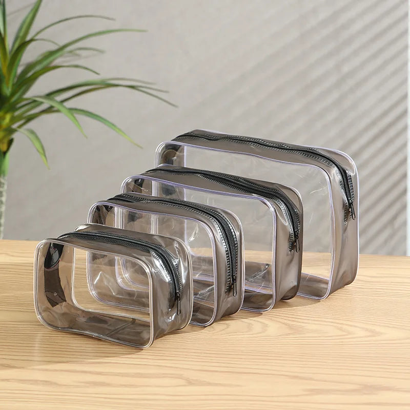 Transparente Make-up-Tasche, wasserdichter tragbarer Kosmetik- und Kulturbeutel-Organizer