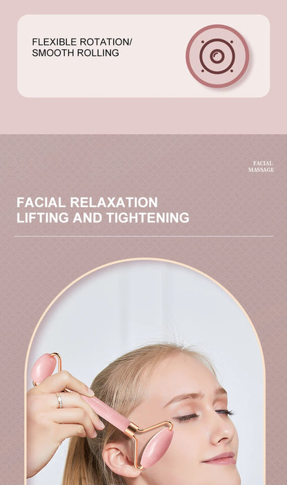 Gesichtsroller und Gua-Sha-Stein aus Harz für Gesichts-, Hals- und Augenpartiemassage