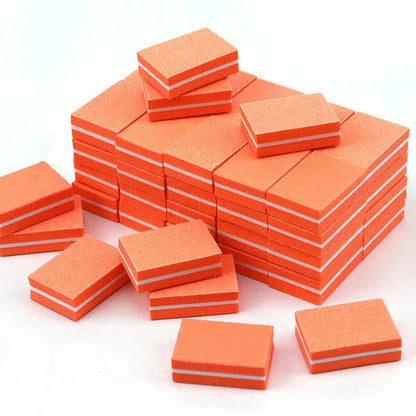 Pack de 50 Mini Limas y Bloques Pulidores Profesionales de Uñas Grano 100/180