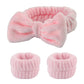 Set spa de diadema y muñequeras de microfibra