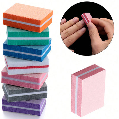 Pack de 50 Mini Limas y Bloques Pulidores Profesionales de Uñas Grano 100/180