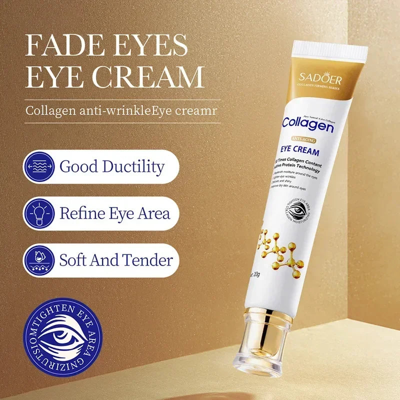 Crema Contorno de Ojos de Colágeno SADOER – Antiojeras, Reafirmante e Hidratante