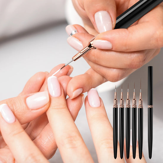 Set de 5 pinceles finos para nail art