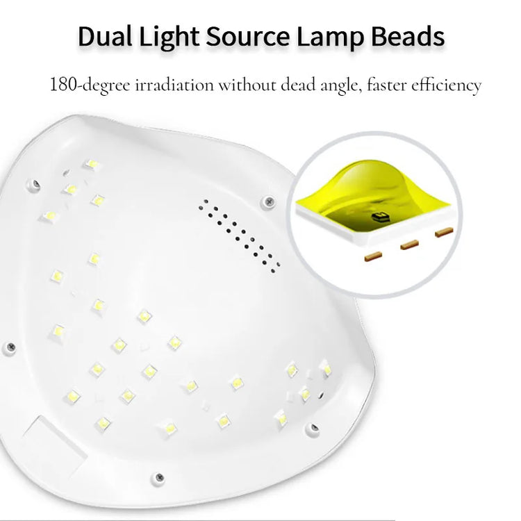 Lámpara UV/LED de uñas con pantalla LCD y 4 temporizadores