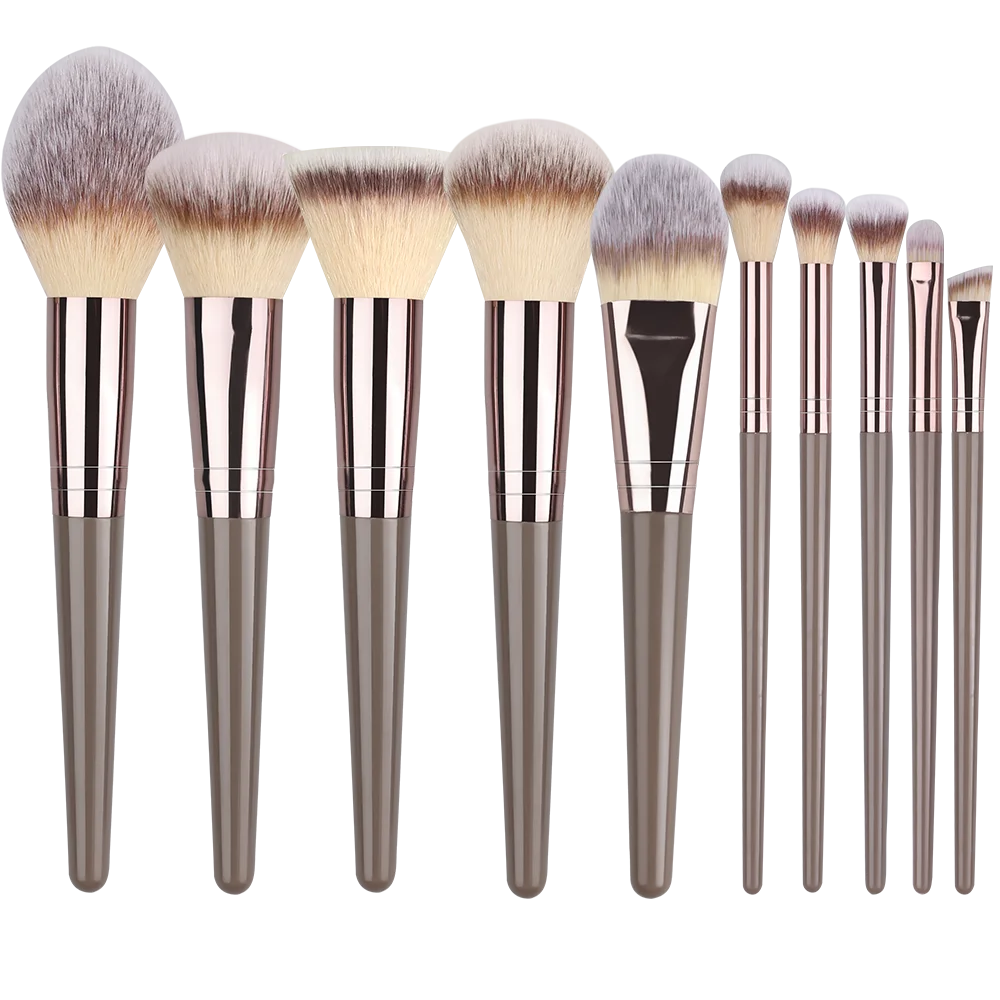 Professionelles Make-up Pinselset, weiche Pinsel für Puder, Lidschatten und Concealer (10-20 Stück)