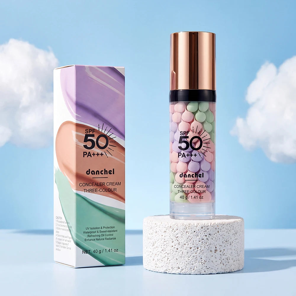 Corrector Tricolor en Crema – Base Iluminadora, Correctora y Prebase Facial 40g