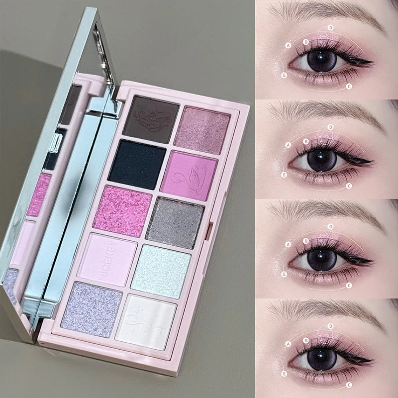 Set de Maquillaje Ballet Rosa NICEKEY – Labiales, Blush, Polvos, Sombras y Collar