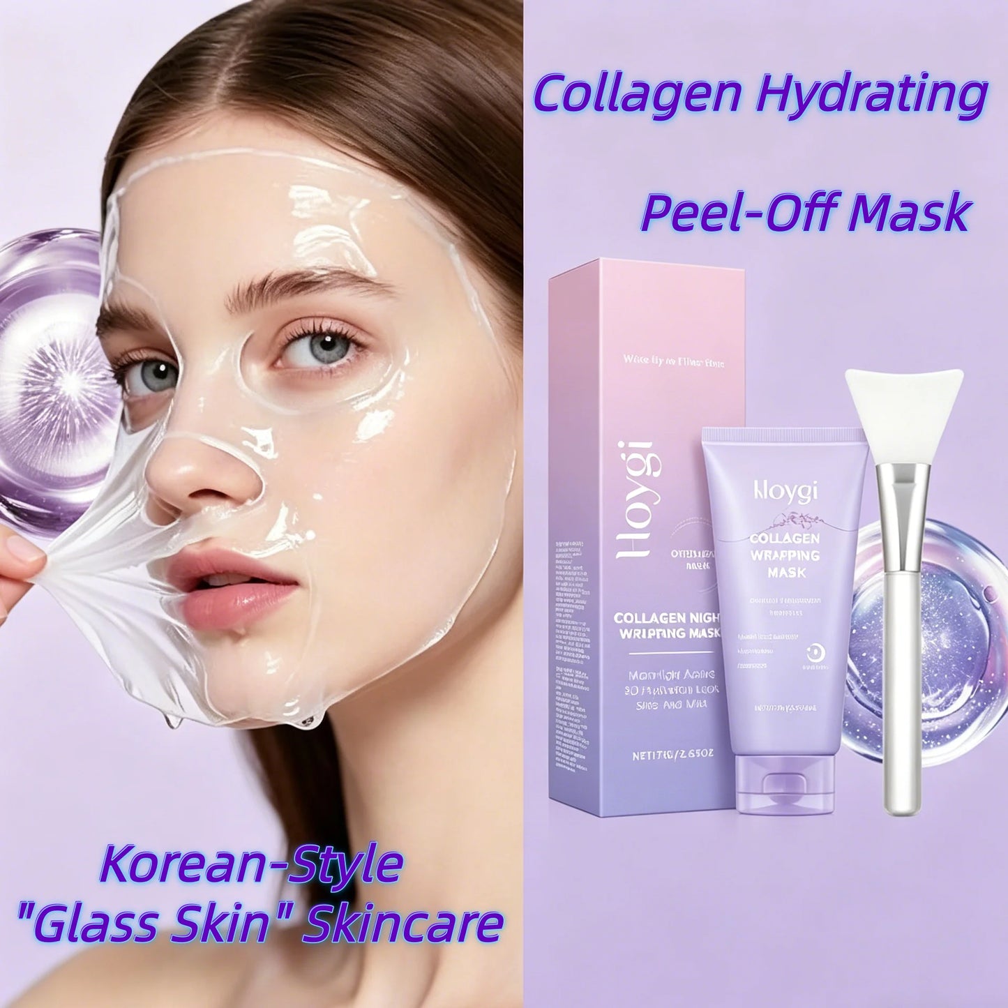 Máscara Facial Peel-Off de Colágeno Coreana – Efecto Glass Skin, Poros Limpios y Piel Firme