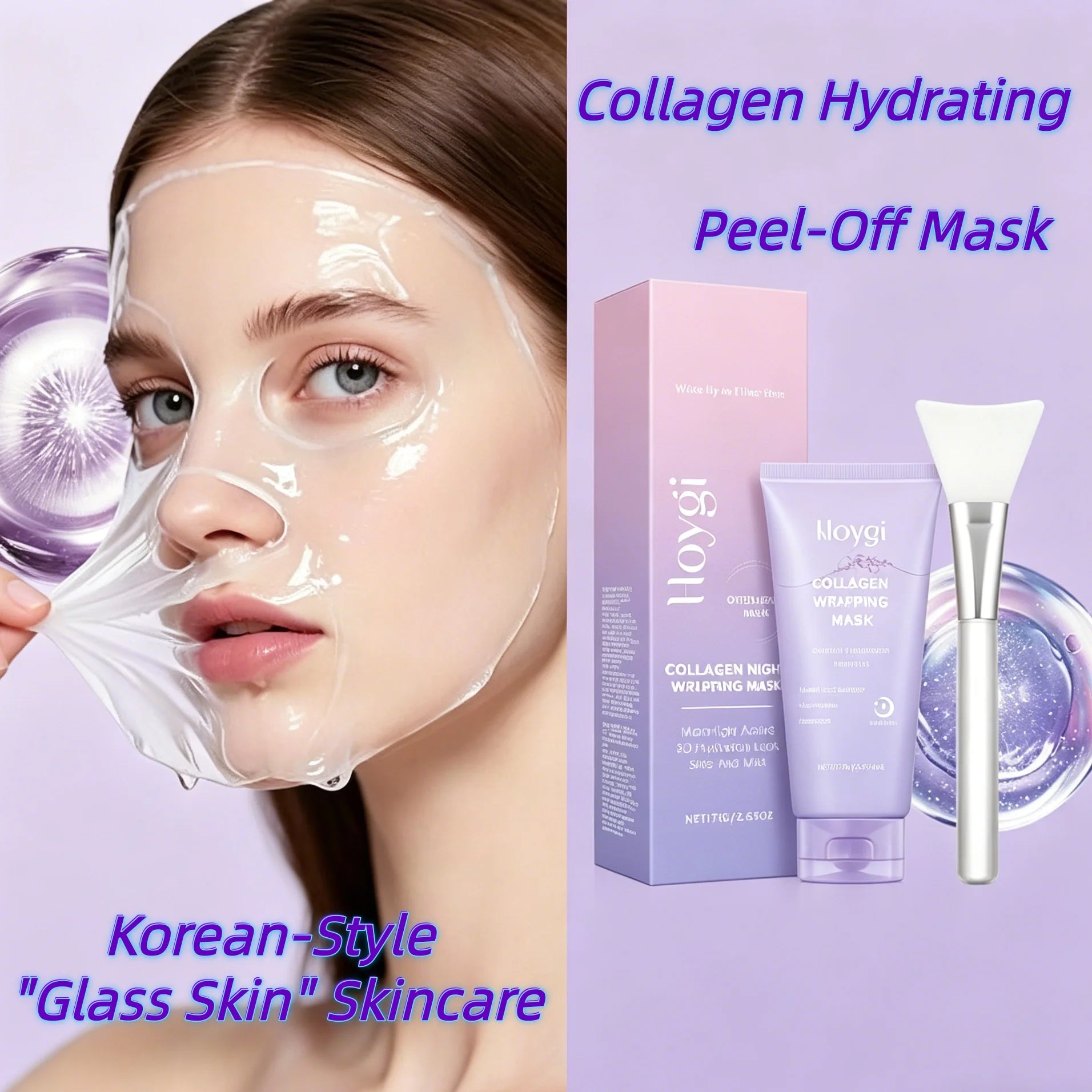 Máscara Facial Peel-Off de Colágeno Coreana – Efecto Glass Skin, Poros Limpios y Piel Firme