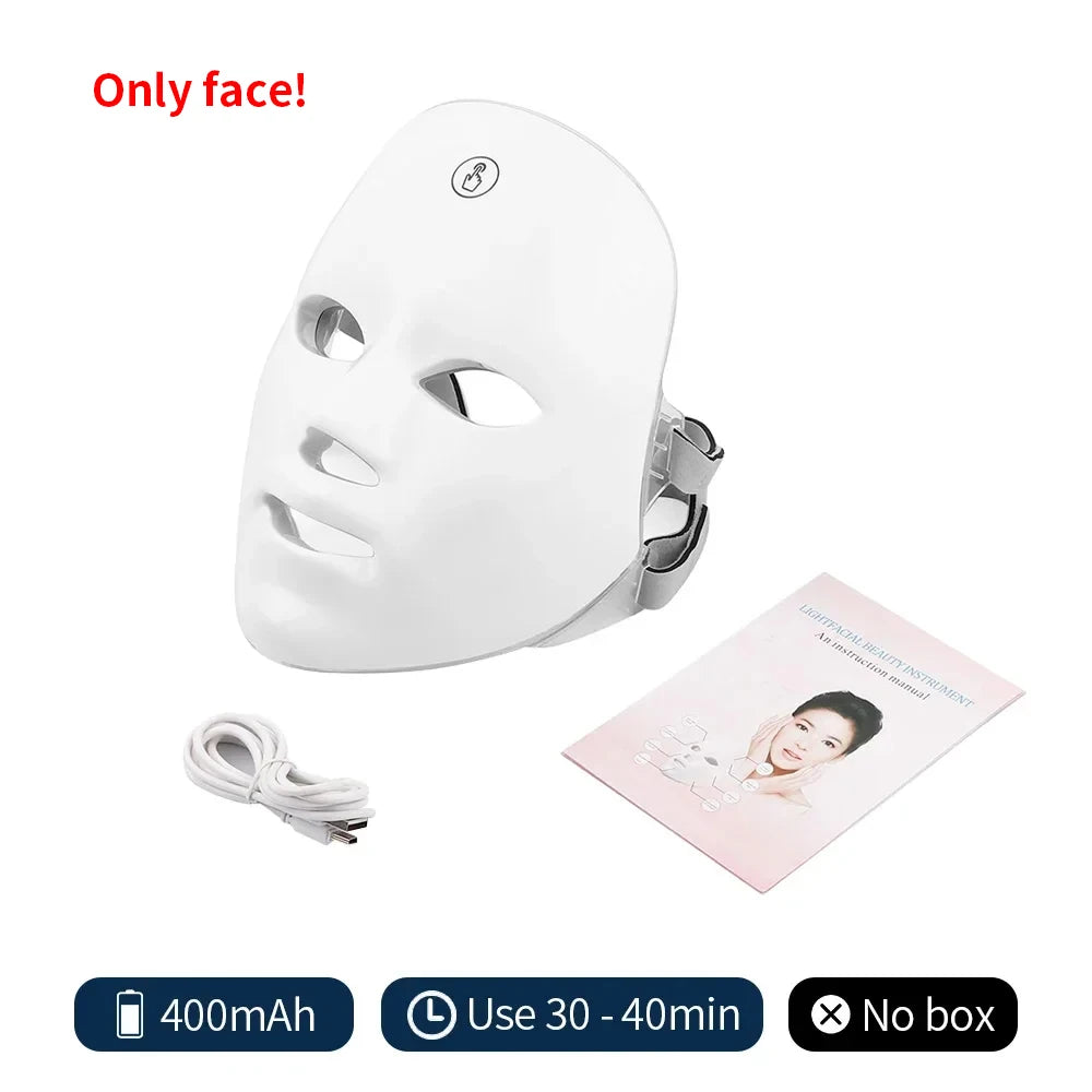 Máscara LED Facial de 7 Colores