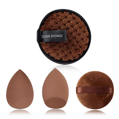 Kit de Maquillaje y Belleza de 33 Piezas (Set Completo con Esponjas Grandes y Pequeñas para una Aplicación Impecable)