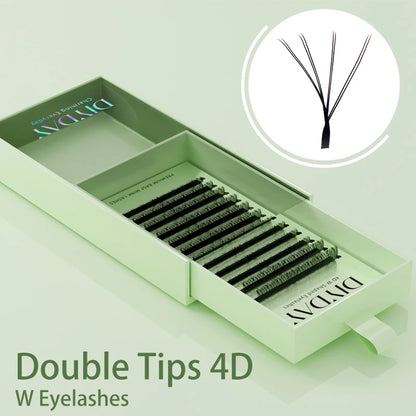 Extensiones de Pestañas en Forma de W DIYDAY (Efecto Volumen 3D, 4D, 5D, 6D, 7D, 8D, Ligeras y Naturales)