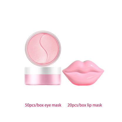 Kit de Skincare Coreano Sakura LAIKOU – Set Facial Completo con Máscara de Ojos y Labios