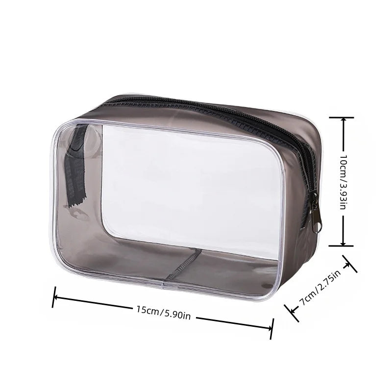 Transparente Make-up-Tasche, wasserdichter tragbarer Kosmetik- und Kulturbeutel-Organizer