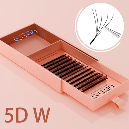 Extensiones de Pestañas en Forma de W DIYDAY (Efecto Volumen 3D, 4D, 5D, 6D, 7D, 8D, Ligeras y Naturales)