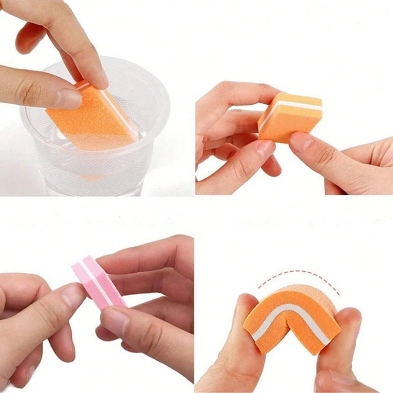 Pack de 50 Mini Limas y Bloques Pulidores Profesionales de Uñas Grano 100/180