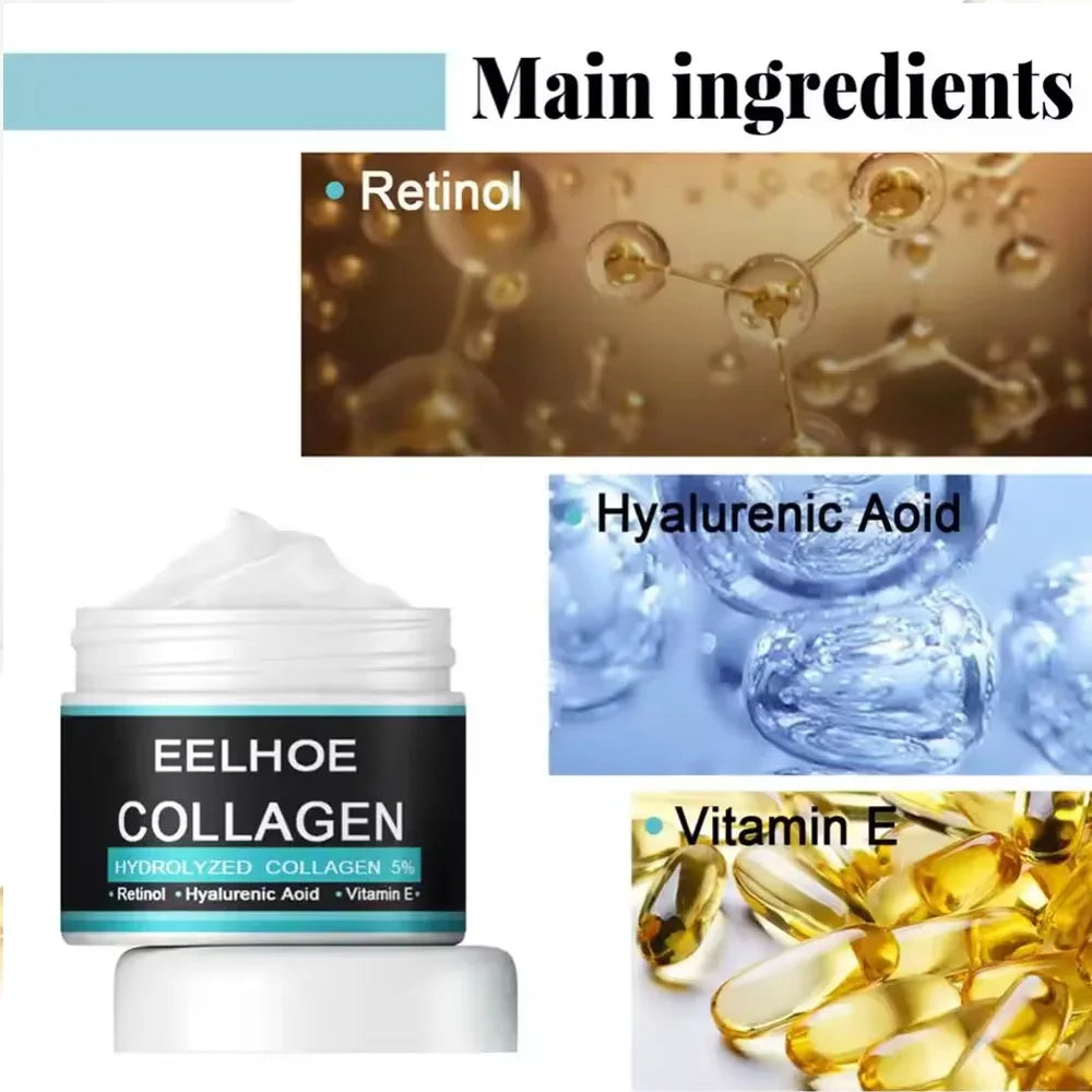 Crema Facial de Colágeno para Hombre – Antiedad, Reafirmante e Hidratante con Ácido Hialurónico
