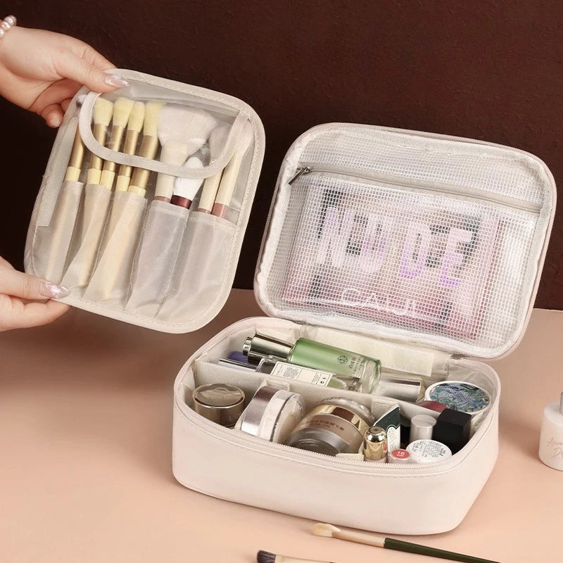 Neceser de Viaje de Lujo en Piel Sintética – Gran Capacidad y Diseño Elegante