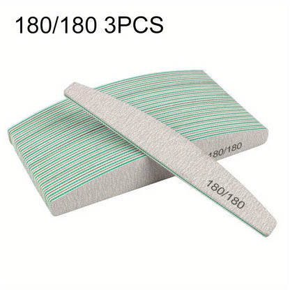 Lima Profesional de Uñas de Alta Durabilidad Grano 80/100/150/180/240 (Diseño Media Luna Grueso)