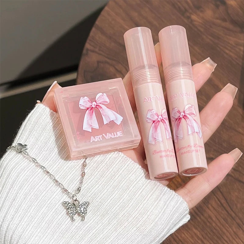 Set de Maquillaje ART VALUE – Labiales Mate Aterciopelados, Blush y Collar de Regalo