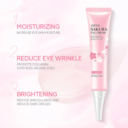 Kit de Skincare Coreano Sakura LAIKOU – Set Facial Completo con Máscara de Ojos y Labios