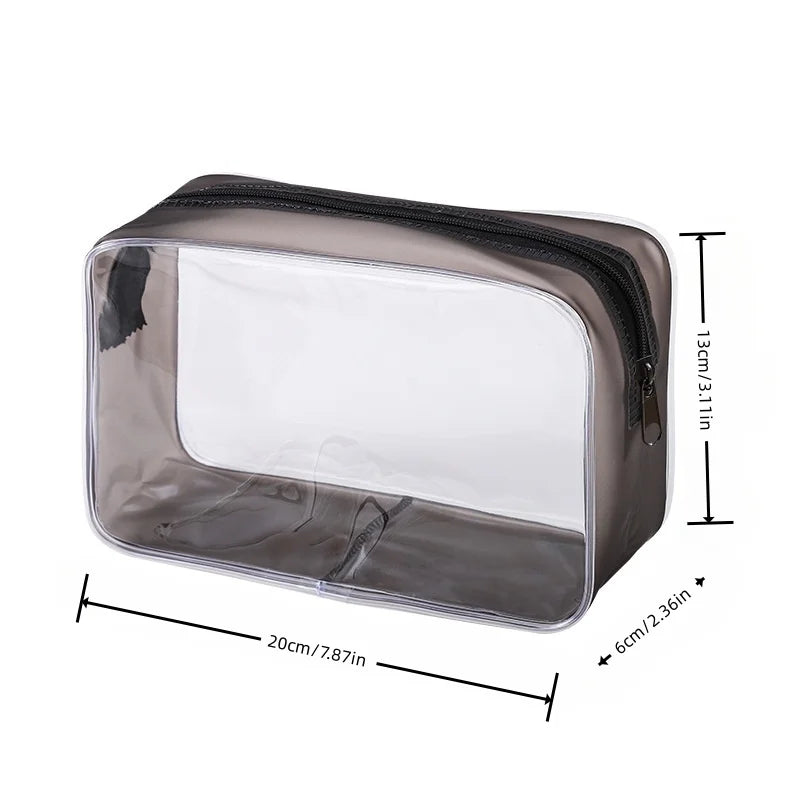 Transparente Make-up-Tasche, wasserdichter tragbarer Kosmetik- und Kulturbeutel-Organizer