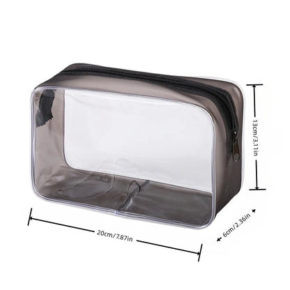 Transparente Make-up-Tasche, wasserdichter tragbarer Kosmetik- und Kulturbeutel-Organizer