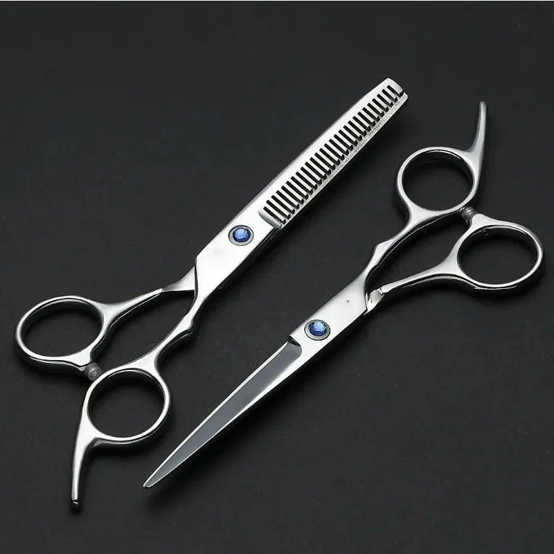 Professional Hair Cutting and Thinning Scissors Set, High-Precision Stainless Steel