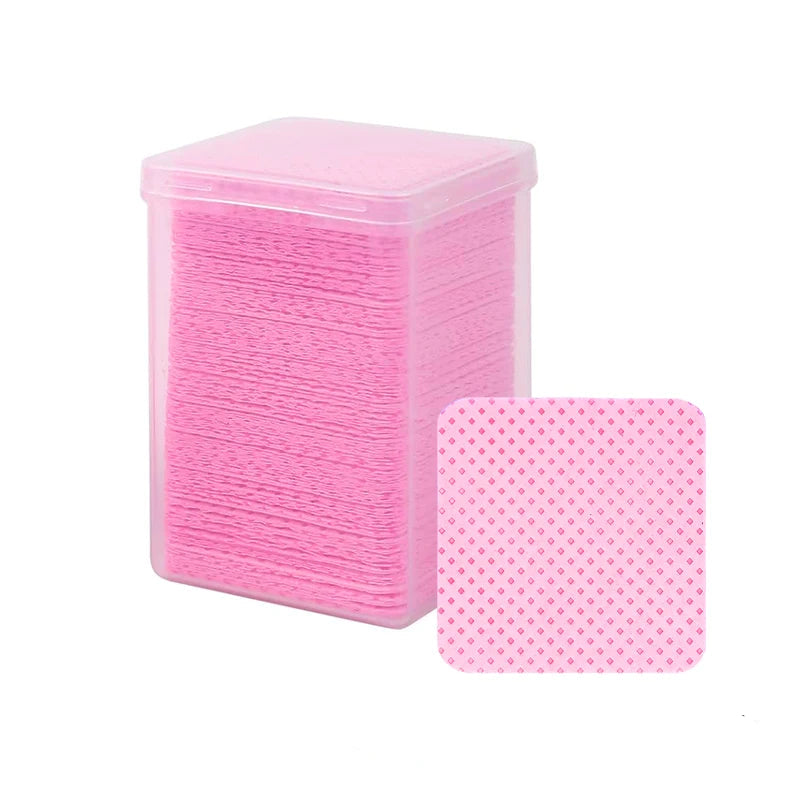 Pack de 200 Toallitas Sin Pelusa para Uñas y Limpieza de Pegamento de Pestañas