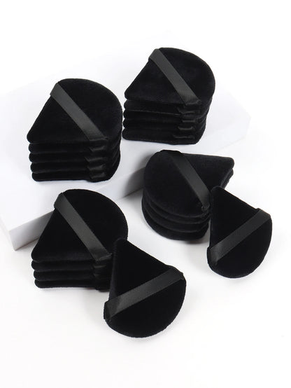Soft Velvet Triangular Makeup Sponges for Powder and Facial Application (Lot)