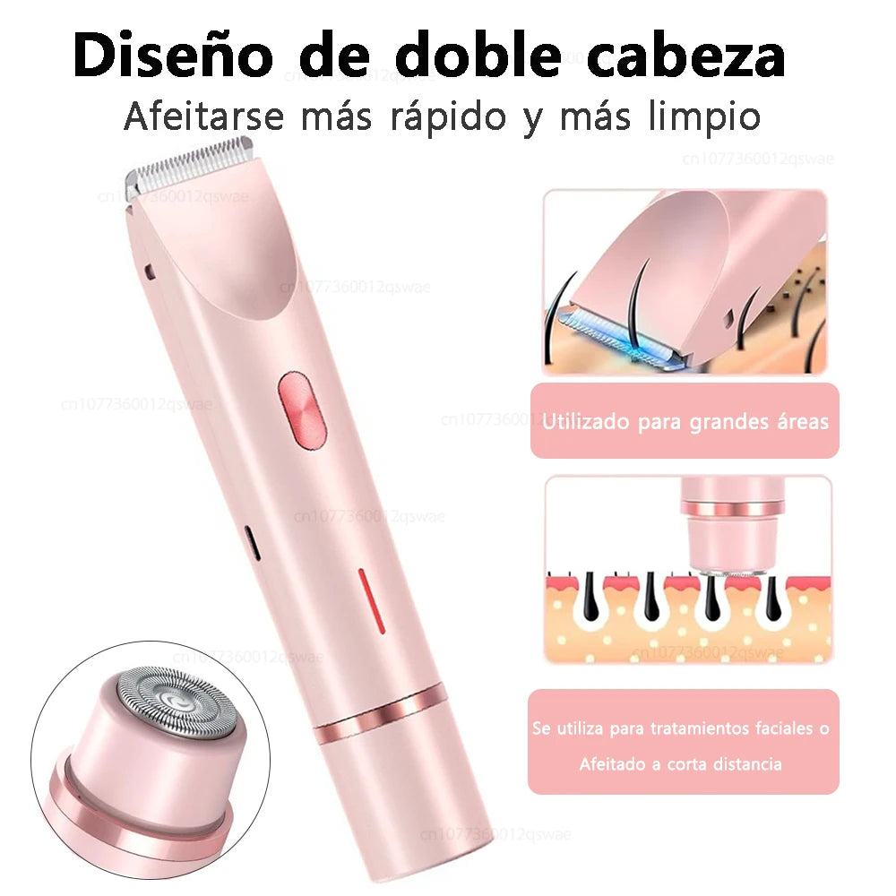 Afeitadora Eléctrica Corporal Doble Cabezal