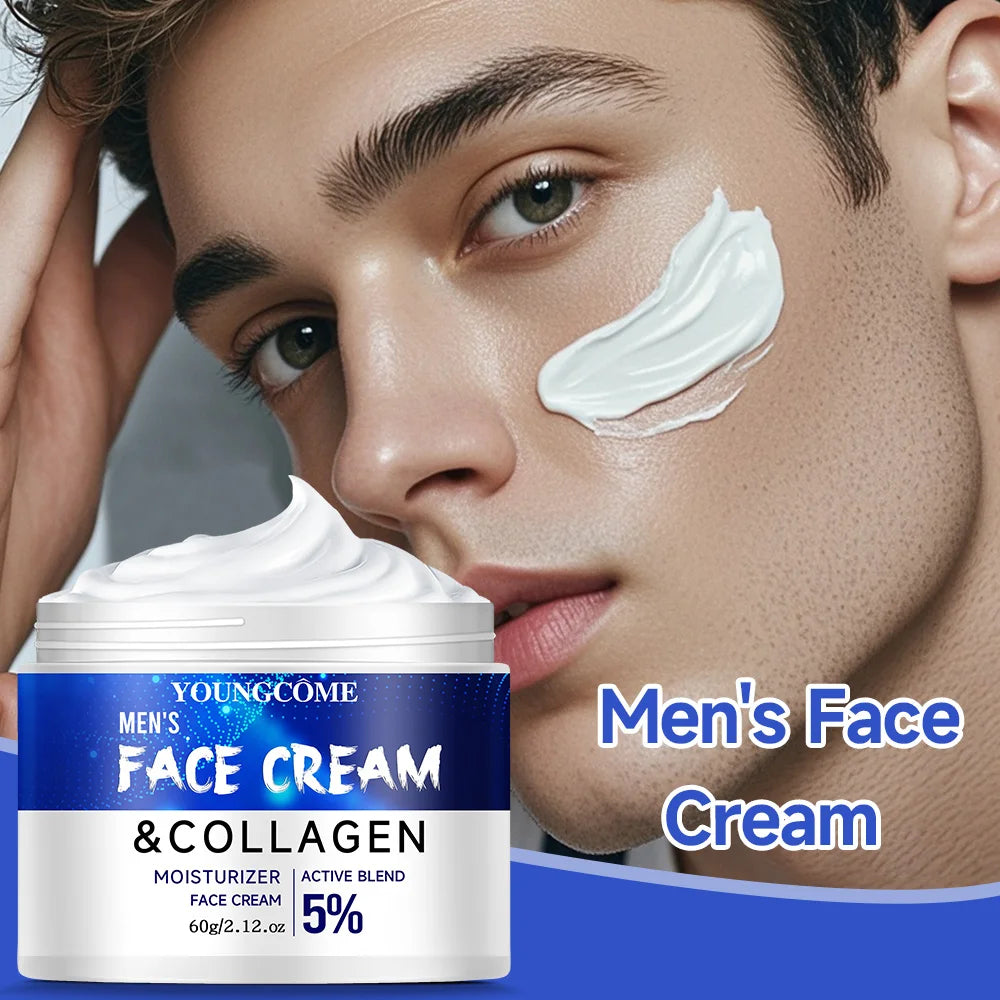 Crema Facial de Colágeno y Retinol para Hombre YOUNGCOME – Antiedad, Aclarante e Hidratante