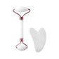Kit de masaje facial: rodillo doble y gua sha de corazón