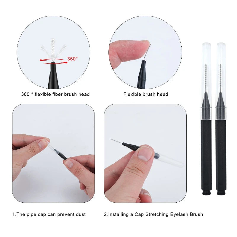Mini Cepillos Desechables para Cejas y Lifting de Pestañas (Pack de 5 / 10 / 50 Unidades)