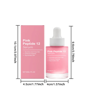 Sérum Facial Pink Peptide 12 con Niacinamida – Efecto Glass Skin Coreano