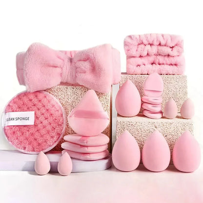 Kit de Maquillaje y Belleza de 33 Piezas (Set Completo con Esponjas Grandes y Pequeñas para una Aplicación Impecable)