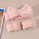 Set spa de diadema y muñequeras de microfibra